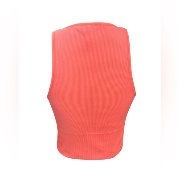 Athleta Aurora Rib Crop Tank Camisole Coral Pink M - Picture 4 of 7